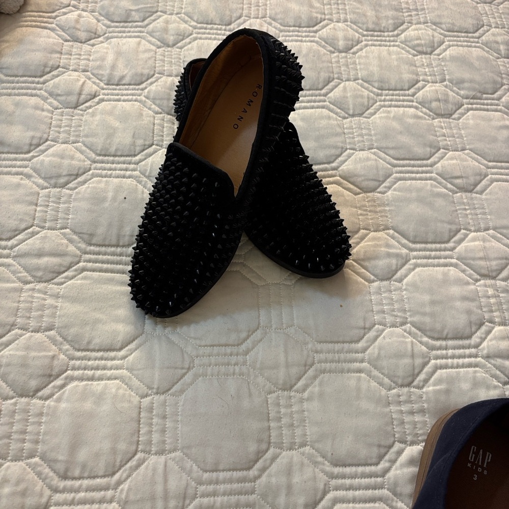 Romano boy  Black Slip-On Shoes